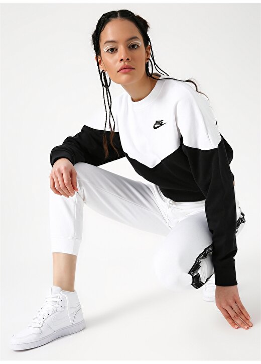 Nike Siyah - Gri - Gümüş Kadın Sweatshırt 3