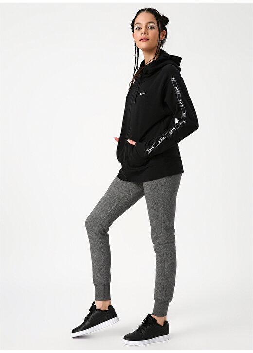 Nike Siyah - Gri - Gümüş Kadın Zip Ceket 2