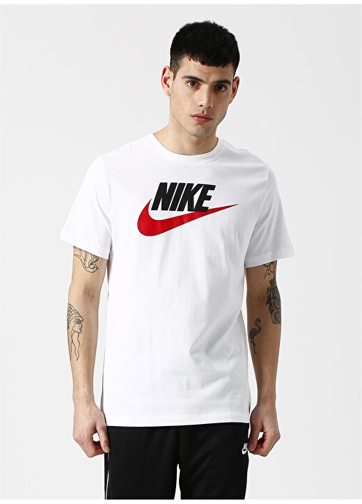 Nike Beyaz Erkek T-Shirt AR5004-100 M NSW TEE ICON FUTURA 3