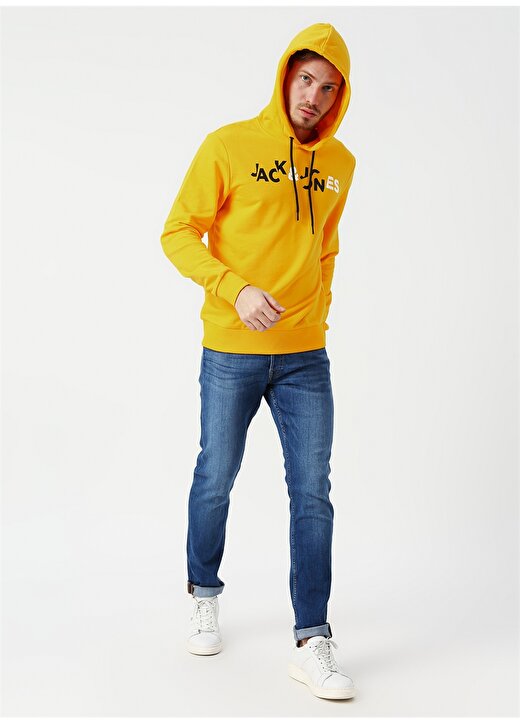 Jack & Jones Kapüşonlu Sarı Sweatshirt 2