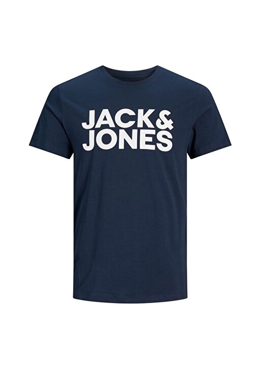 Jack & Jones O Yaka Baskılı Koyu Lacivert Erkek T-Shirt 12151955 JJECORP LOGO TEE SS CREW N 1