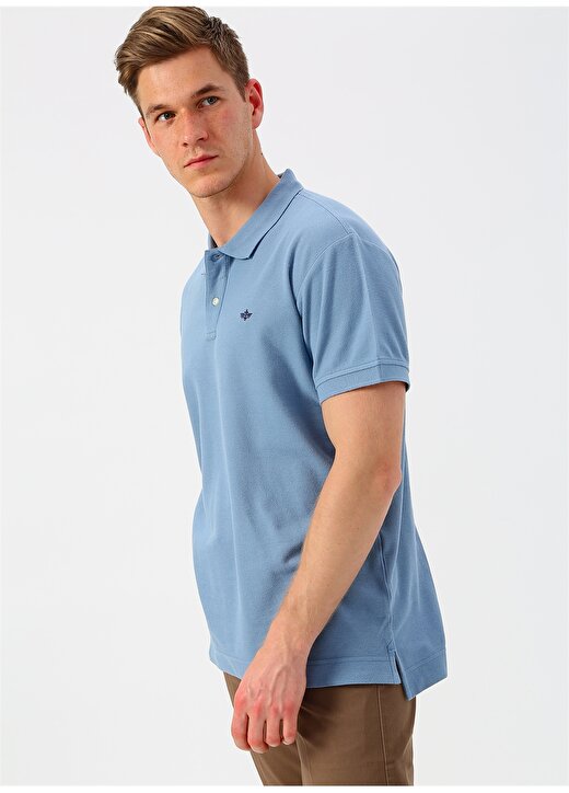 Dockers Nakışlı Mavi Polo Yaka T-Shirt 2