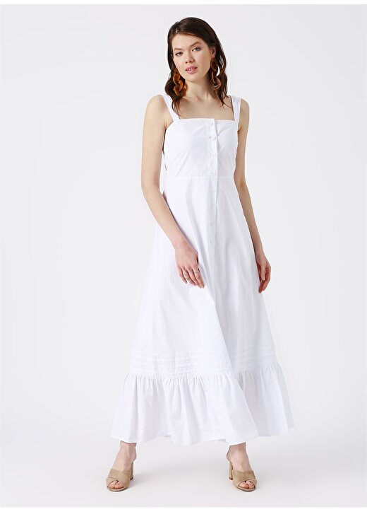 Beymen Studio Askılı Beyaz Elbise 1