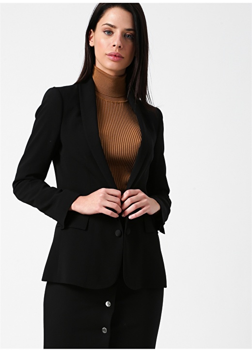 Beymen Studio 101358384 Siyah Kadın Blazer Ceket 1