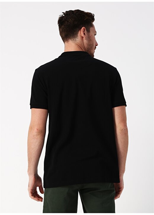 Lee Cooper Polo Yaka Nakışlı Siyah Polo T-Shirt 4