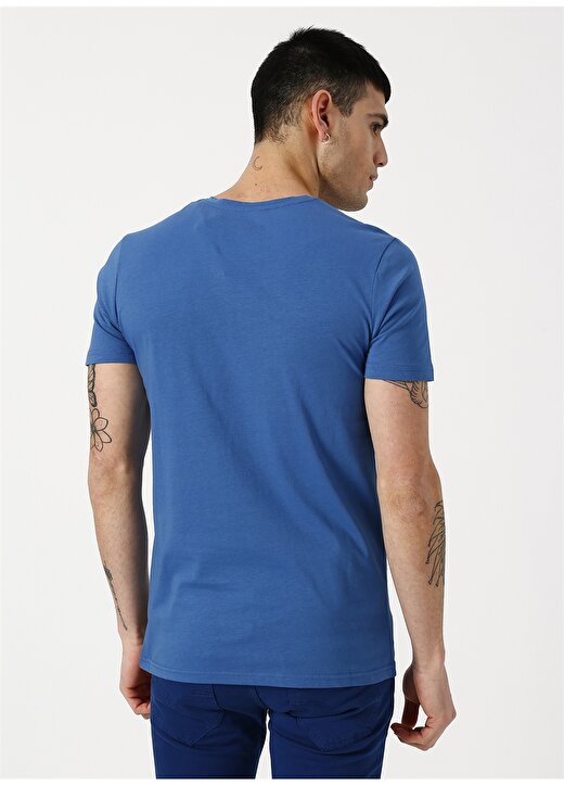 Lee Cooper Baskılı Mavi T-Shirt 4
