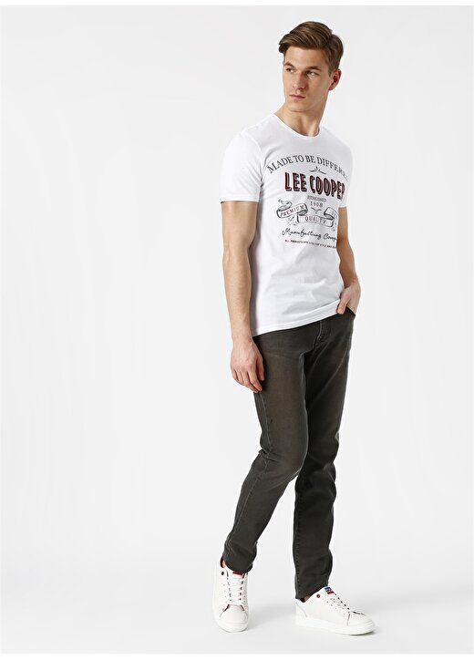 Lee Cooper Baskılı Beyaz T-Shirt 2