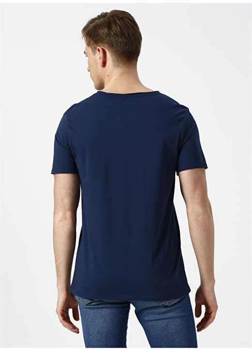 Lee Cooper Düğmeli Yaka Lacivert T-Shirt 4