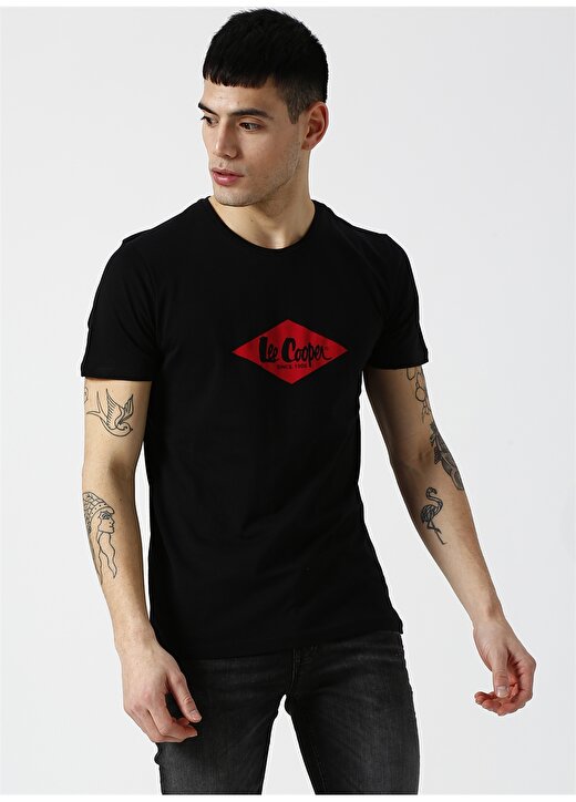 Lee Cooper Baskılı Siyah T-Shirt 1