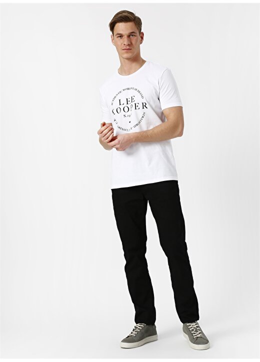 Lee Cooper Yazılı Beyaz T-Shirt 2
