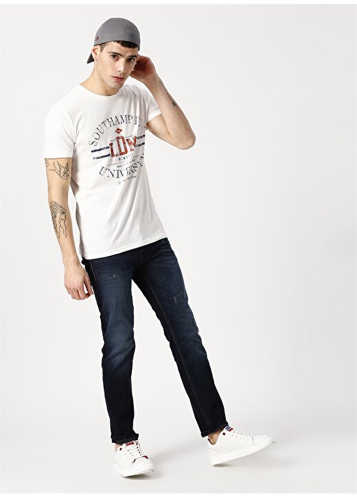 Lee Cooper Baskılı Krem T-Shirt 2