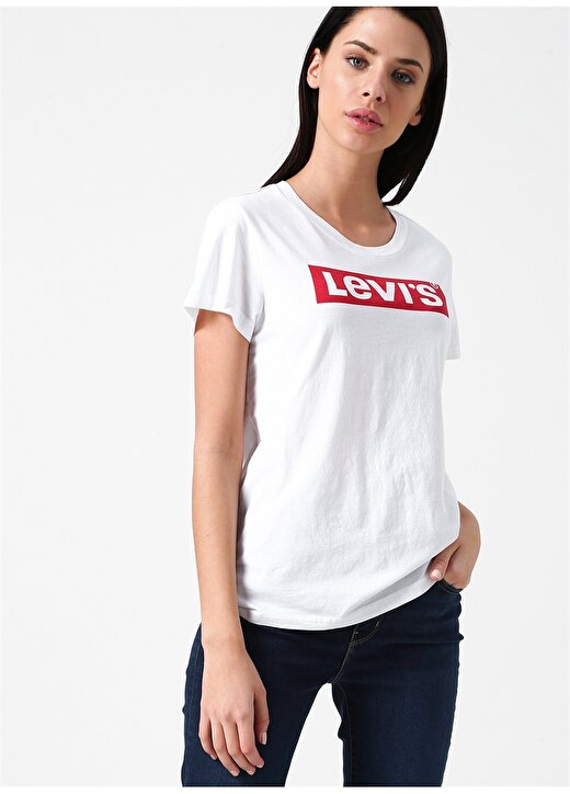 Levis The Perfect Tee New Red Box Tab White T-Shirt 1