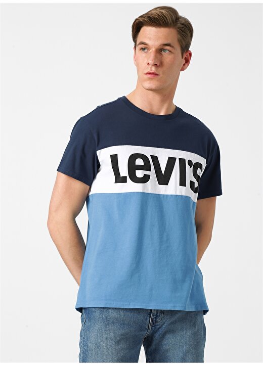 Levis Ss Colorblock Tee Colorbock Dressblues T-Shirt 1