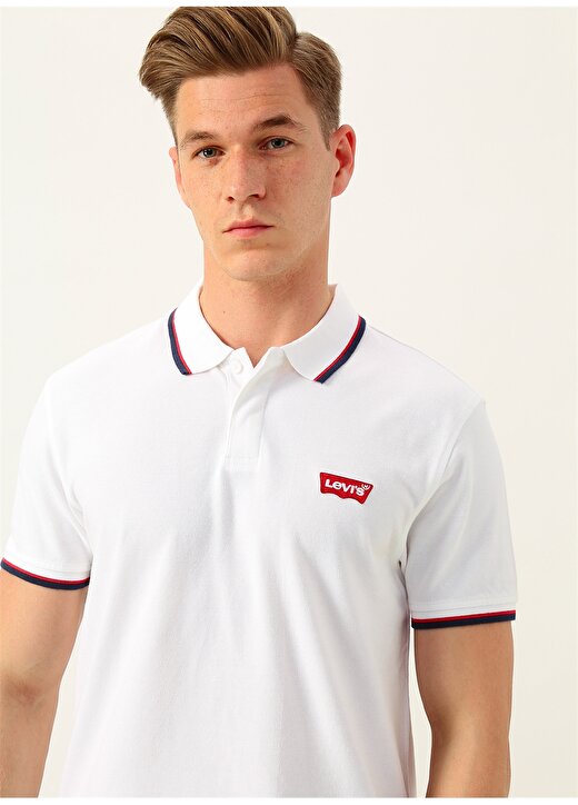 Levis Ss Modern Hm Polo Hm Patch White T-Shirt 3