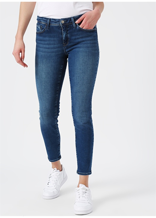 Mavi Adrıana Ankle Indigo Shaded Gold Lux Move Denim Pantolon 2