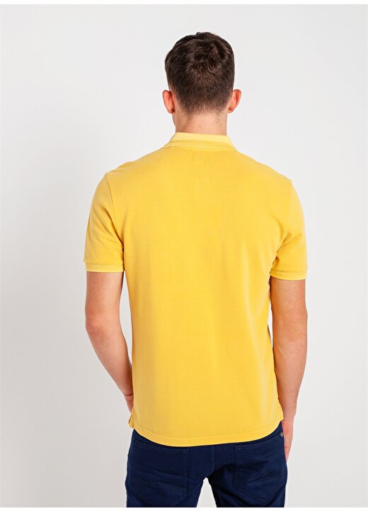 Mustang Düz Sarı Polo T-Shirt 2