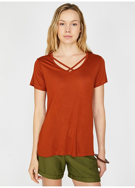 Koton Kırmızı Kadın T-Shirt 3
