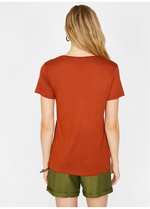 Koton Kırmızı Kadın T-Shirt 4