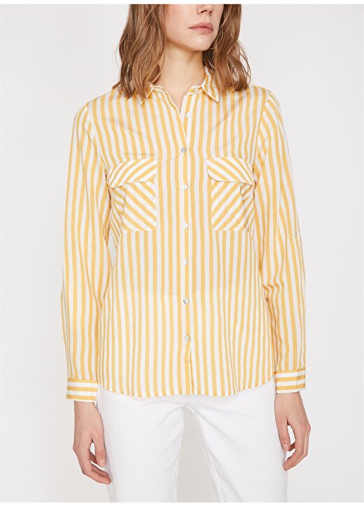 Koton Sarı Kadın Gömlek 3