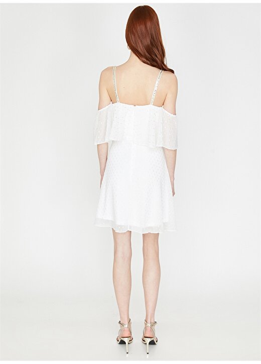 Koton Askılı Beyaz Tül Elbise 3