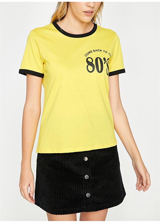 Koton Sarı T-Shirt 4