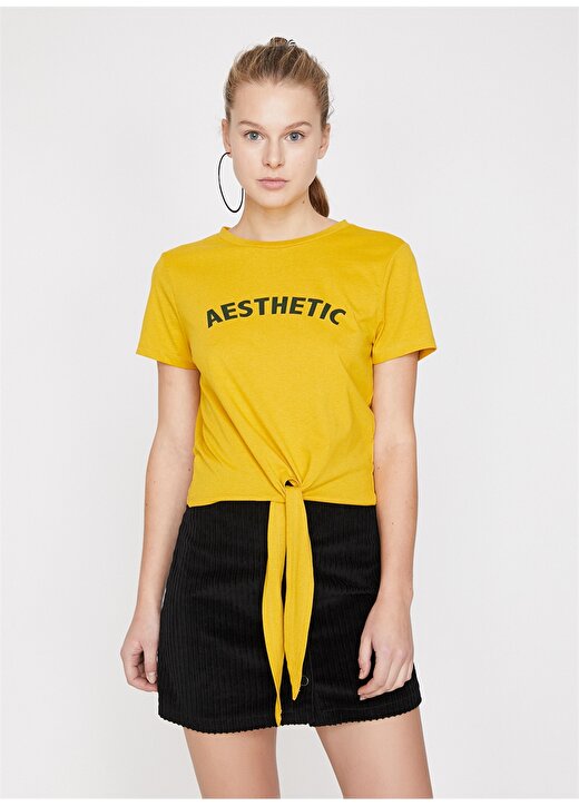 Koton Pastel Sarı T-Shirt 2
