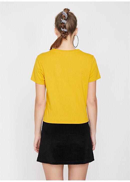 Koton Pastel Sarı T-Shirt 4