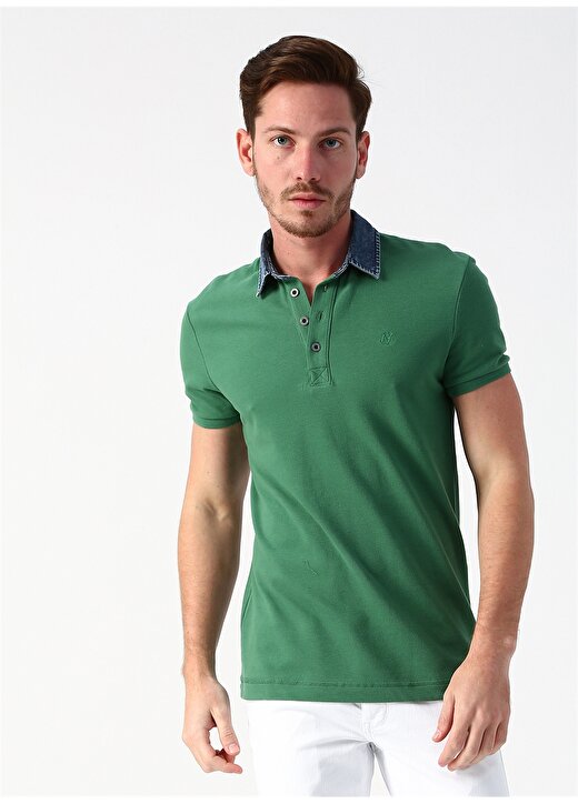 Mavi Yeşil Erkek Polo T-Shirt 1
