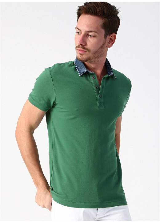 Mavi Yeşil Erkek Polo T-Shirt 2