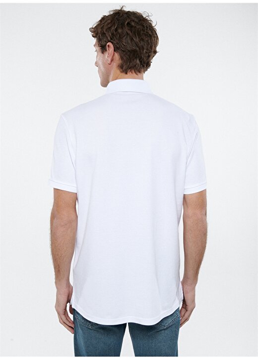 Mavi Düz Beyaz Erkek Polo T-Shirt 063247-27879 POLO TİŞÖRT Beyaz 4