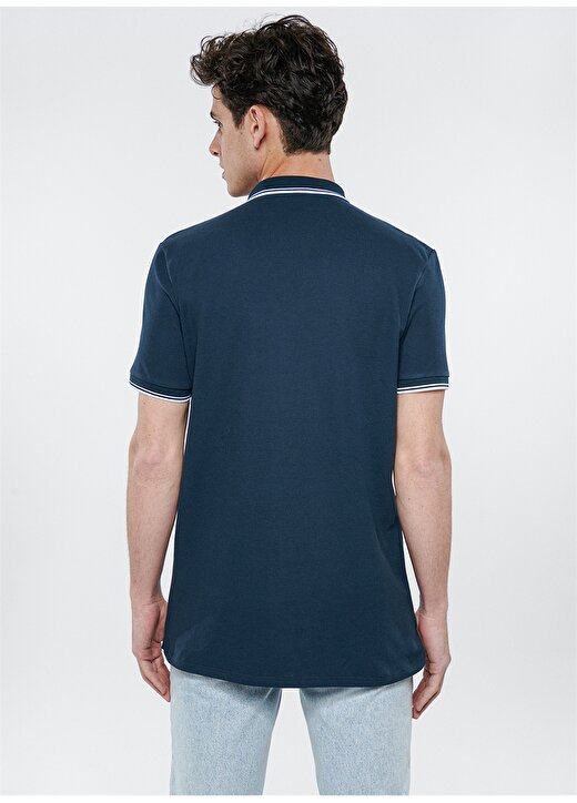 Mavi Polo Yaka Kısa Kollu Dar Kesim Lacivert Erkek T-Shirt 3