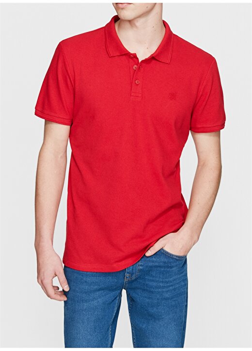 Mavi Kırmızı Erkek Polo T-Shirt 1