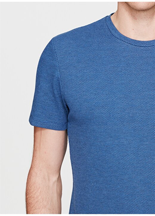 Mavi Dokulu Mavi Basic T-Shirt 4