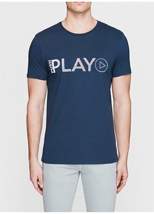 Mavi Koyu Mavi Erkek T-Shirt 3
