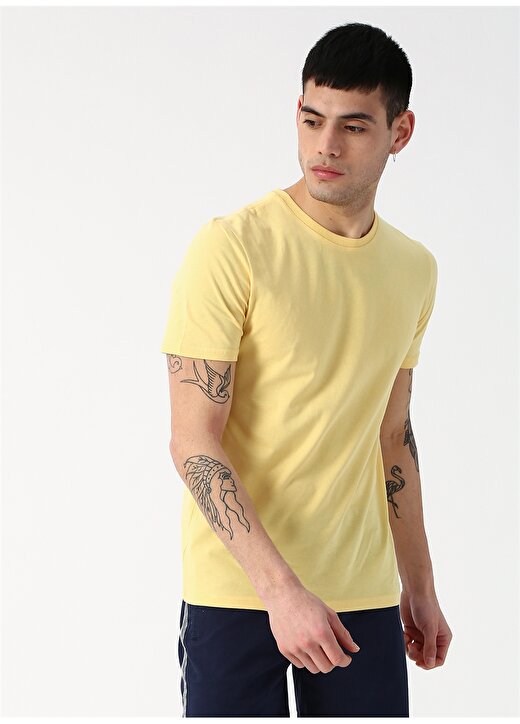 Mavi Sarı Erkek T-Shirt 3
