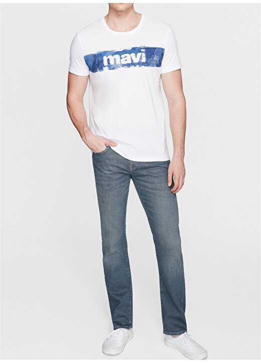 Mavi Beyaz Erkek T-Shirt 2