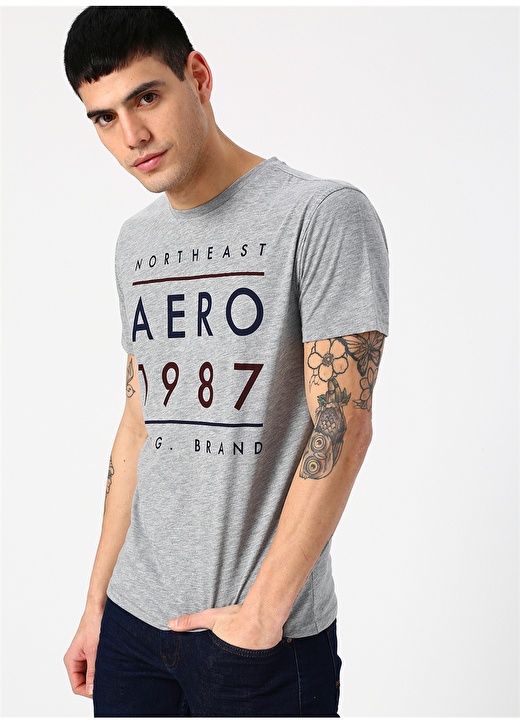 Aeropostale Gri Melanj T-Shirt 2