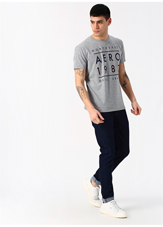 Aeropostale Gri Melanj T-Shirt 3