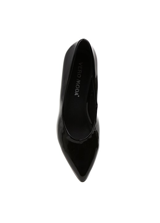 Vero Moda Hazel Sivri Burunlu Siyah Rugan Topuklu Ayakkabı 4