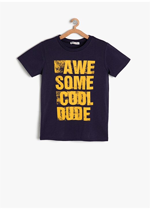 Koton Yazılı Mor T-Shirt 1