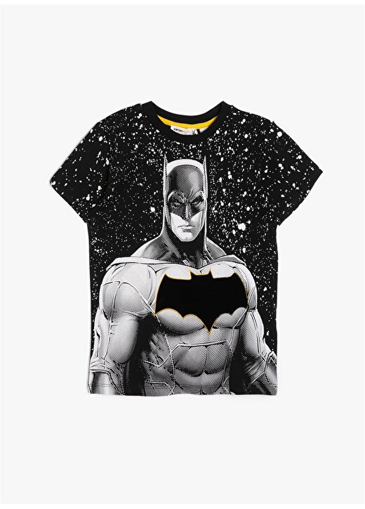 Koton Batman Baskılı Siyah T-Shirt 1