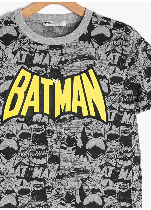 Koton Batman Baskılı Gri T-Shirt 3