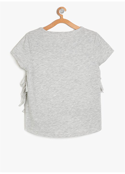 Koton Kız Çocuk Baskılı Gri T-Shirt 2