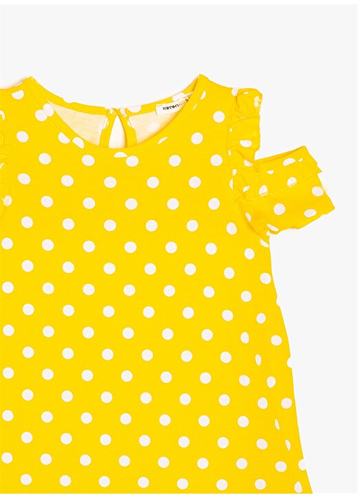 Koton Puantiyeli Sarı Elbise 3