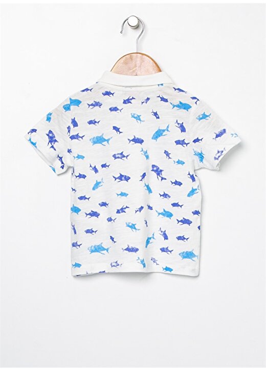 Koton Balık Desenli Yaka Lı Ekru Çocuk T-Shirt 1