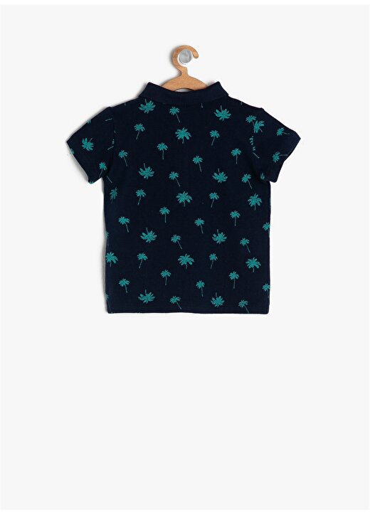 Koton Palmiye Desenli Lacivert Çocuk T-Shirt 2