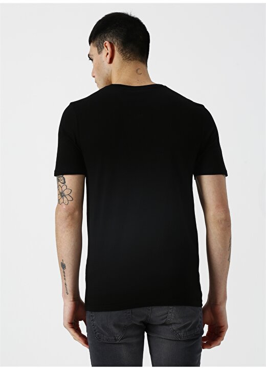 Only & Sons Yazılı Siyah T-Shirt 4