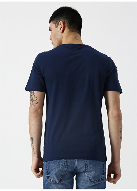 Only & Sons Baskılı Mavi T-Shirt 4
