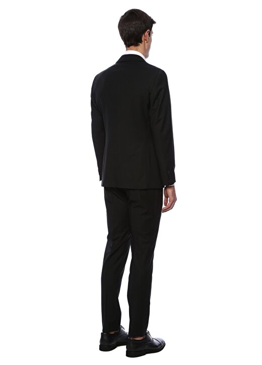 Network Basic Fit Ceket Yaka Siyah Erkek Takım Elbise 3