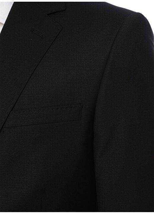 Network Basic Fit Ceket Yaka Siyah Erkek Takım Elbise 4
